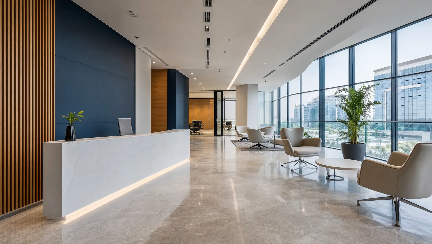Reception of a fitted Spaces floor